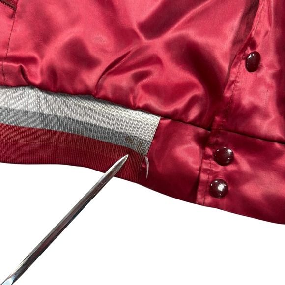 VTG 80s Hot Tuna Bones SURF SKATEBOARD SATIN JACKET Rare! Snap Front USA MADE M - Picture 5 of 9